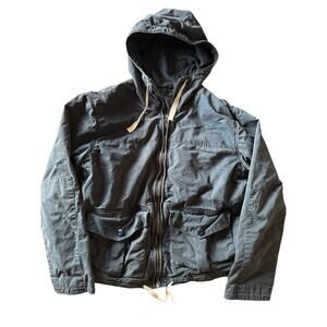 90’s Abercrombie & Fitch Navy Full Zip Women’s Hooded Fleece Lined XL Jacket